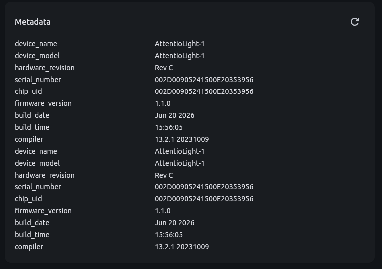 Attentio Desktop device metadata